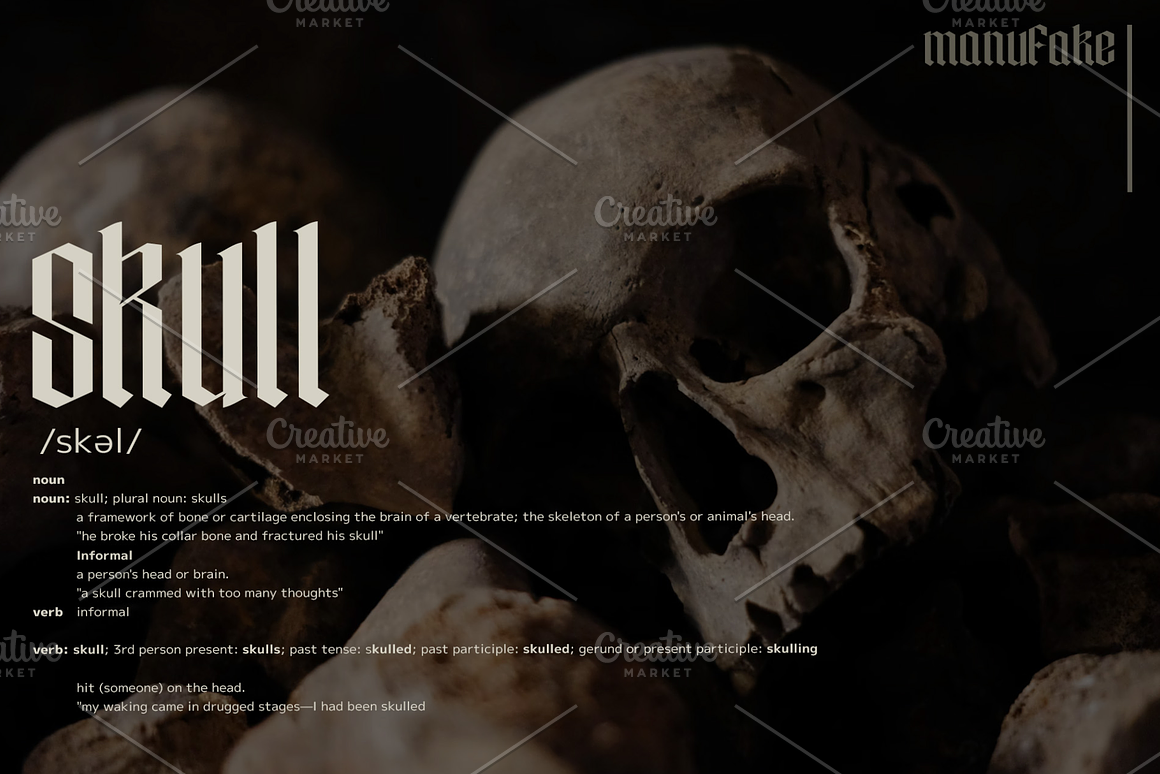 Manufake - Sleek Tall Blackletter Font Free Download Manufake - Sleek Tall Blackletter Font Free Download
