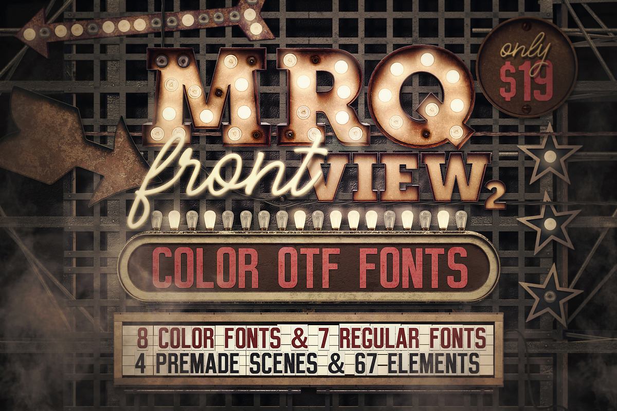Marquee Front View - Color Fonts Free Download Free Download Marquee Front View - Color Fonts Free Download Free Download