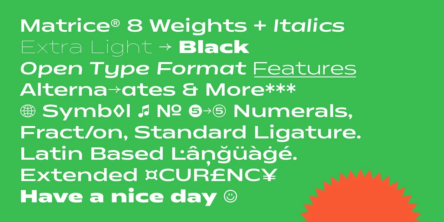 Matrice Font