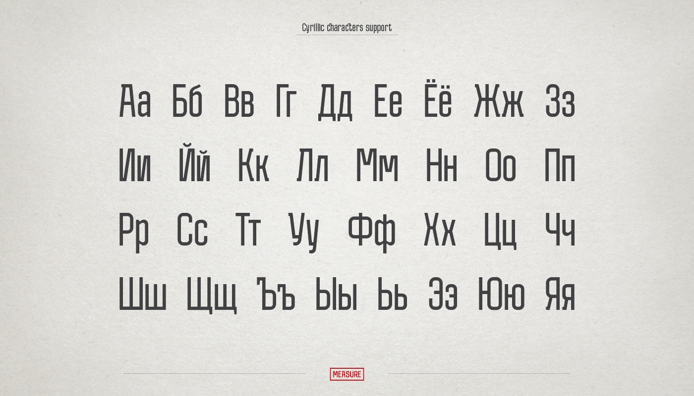 Measure Font Free Download Measure Font Free Download