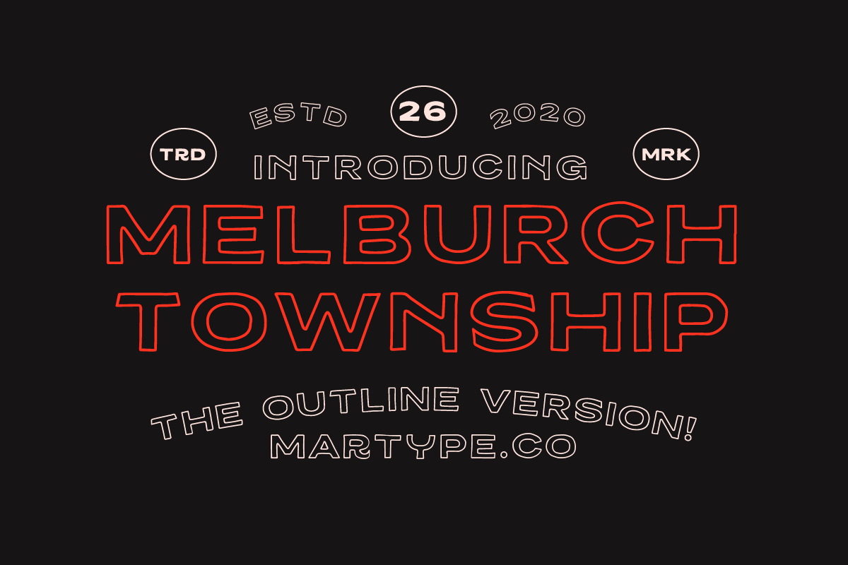 Melburch Typeface Outline Version Free Download