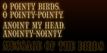 Message Of The Birds Font