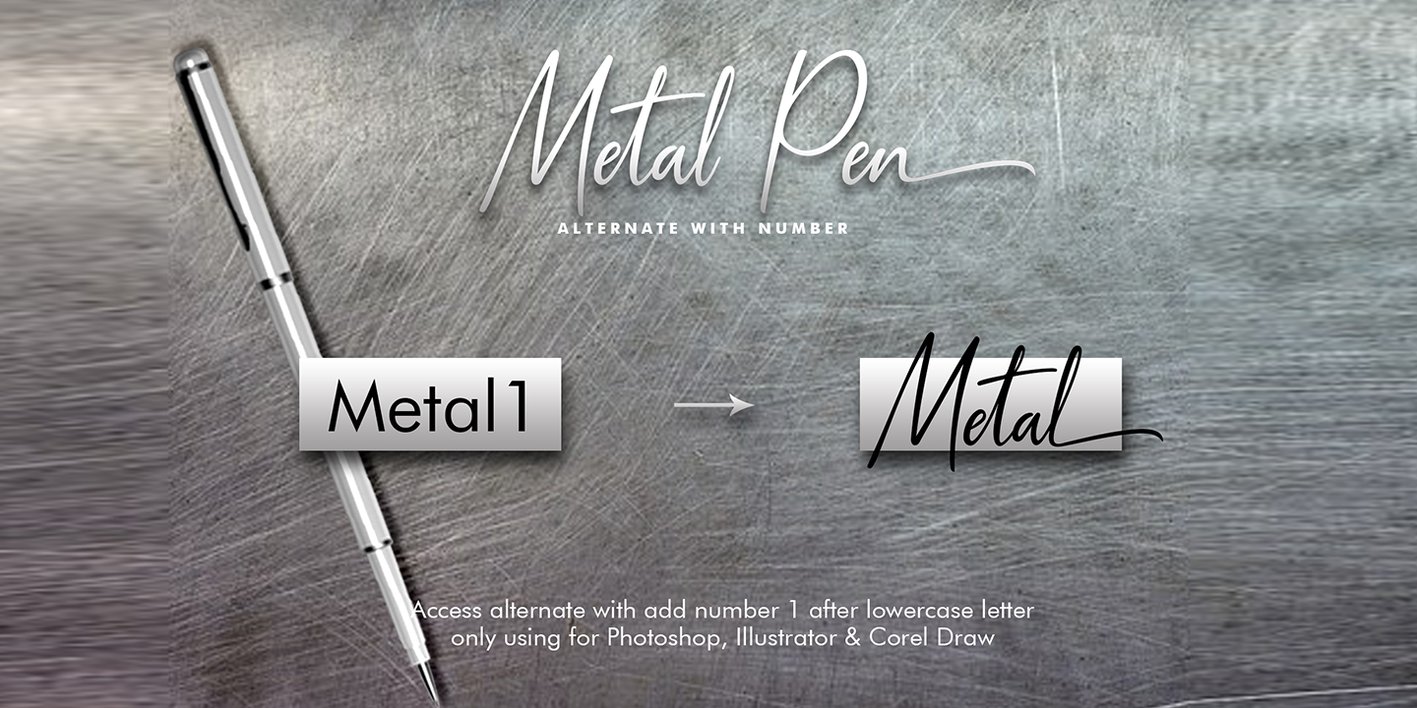 Metal Pen Font Free Download Metal Pen Font Free Download