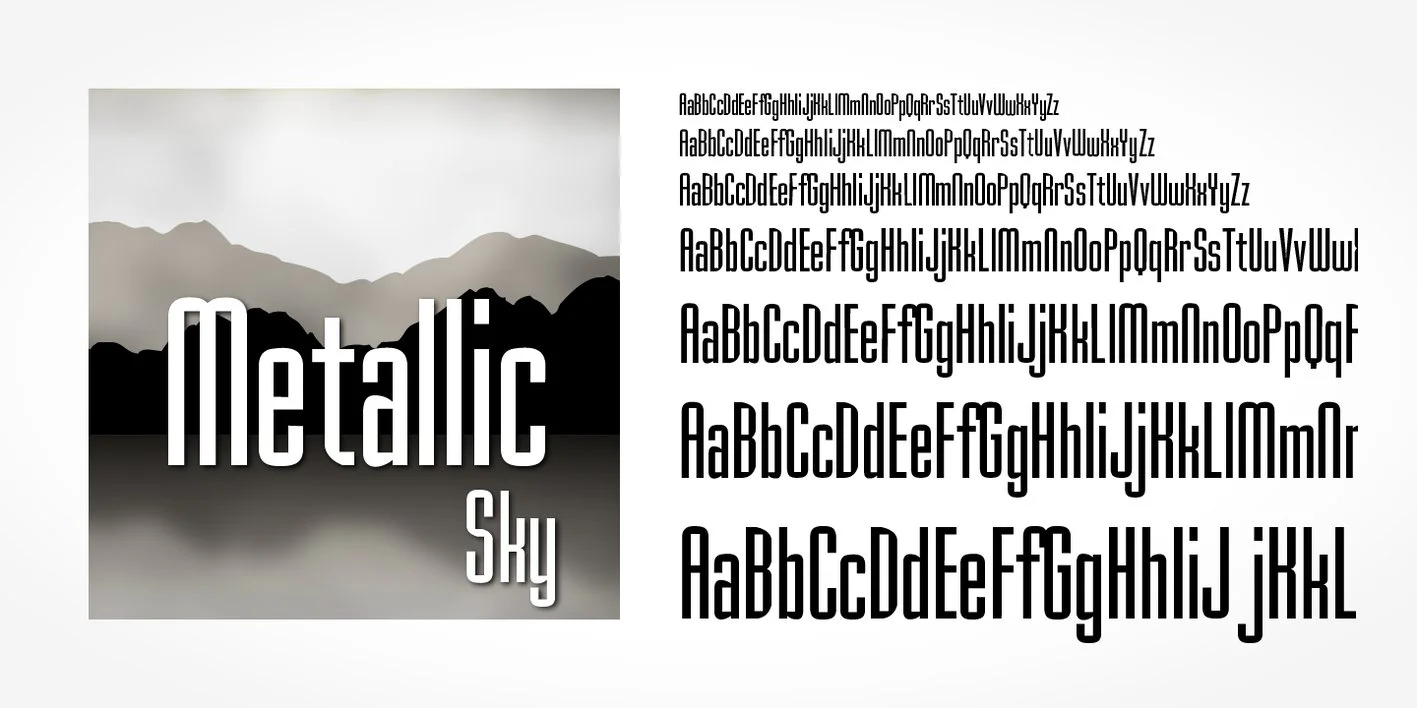 Metallic Sky Font