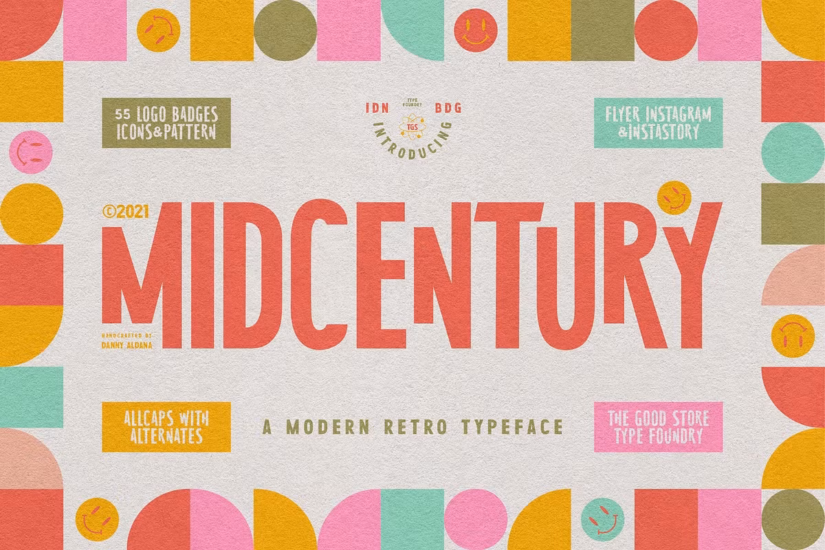 MidCentury Typeface + Extras Free Download Free Download