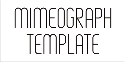 Mimeograph Template JNL Font Free Download Mimeograph Template JNL Font Free Download