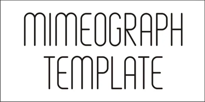 Mimeograph Template JNL Font Free Download Free Download