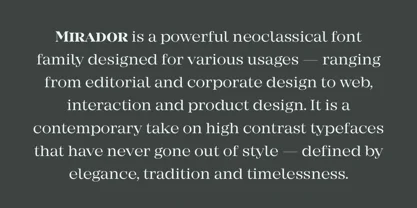 Mirador Font