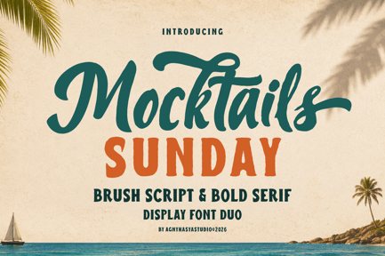 Mocktails Sunday – Tropical Vintage Font Duo
