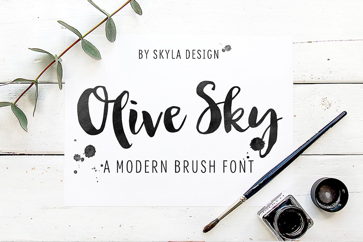 Modern brush font, Olive Sky Free Download Free Download Modern brush font, Olive Sky Free Download Free Download