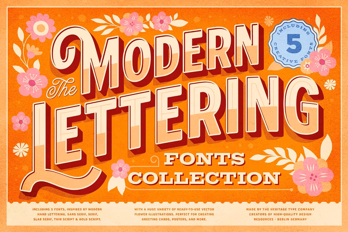Modern Lettering Fonts Collection Free Download Free Download