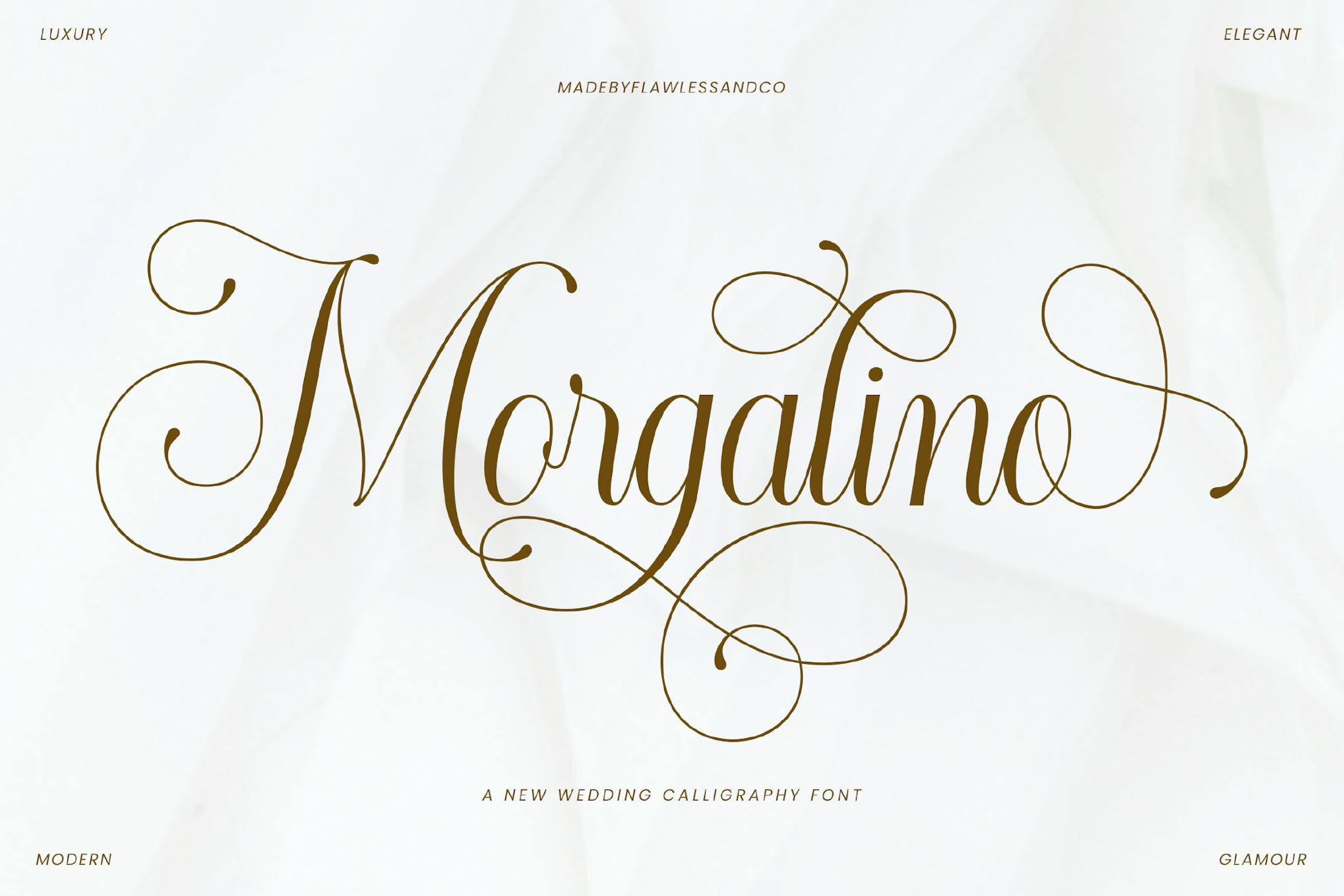 Morgalino - Wedding Calligraphy Font Free Download Morgalino - Wedding Calligraphy Font Free Download