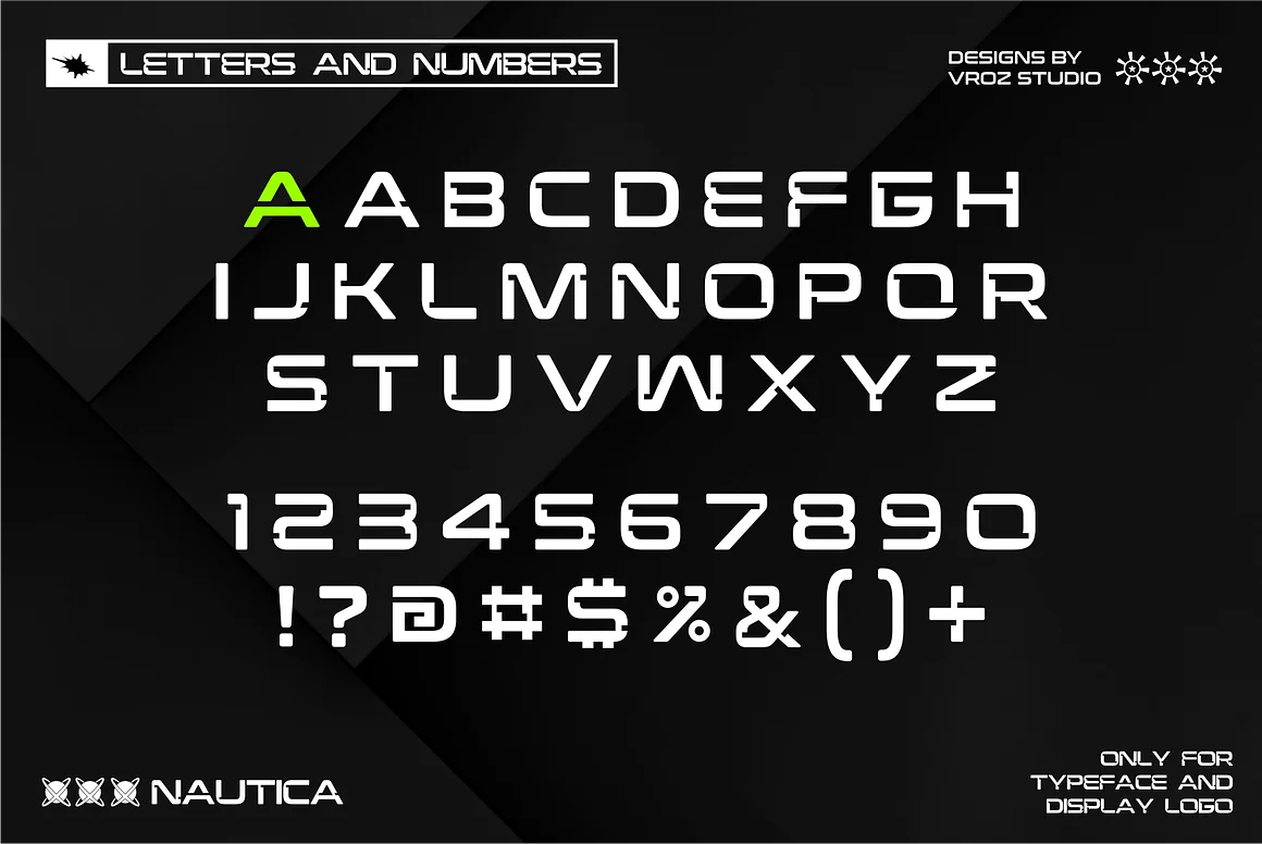 NAUTICA - Futuristic Display Font