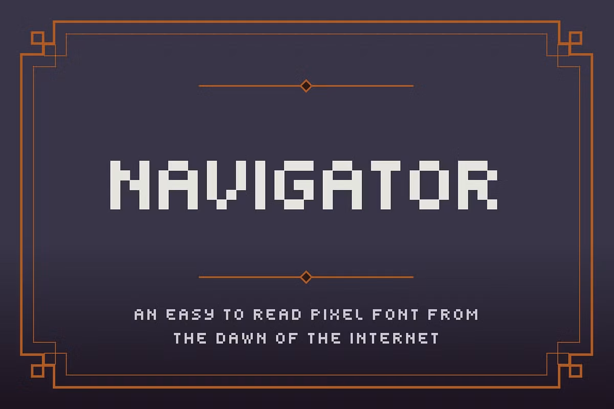 Navigator - Pixel Art font Free Download Free Download