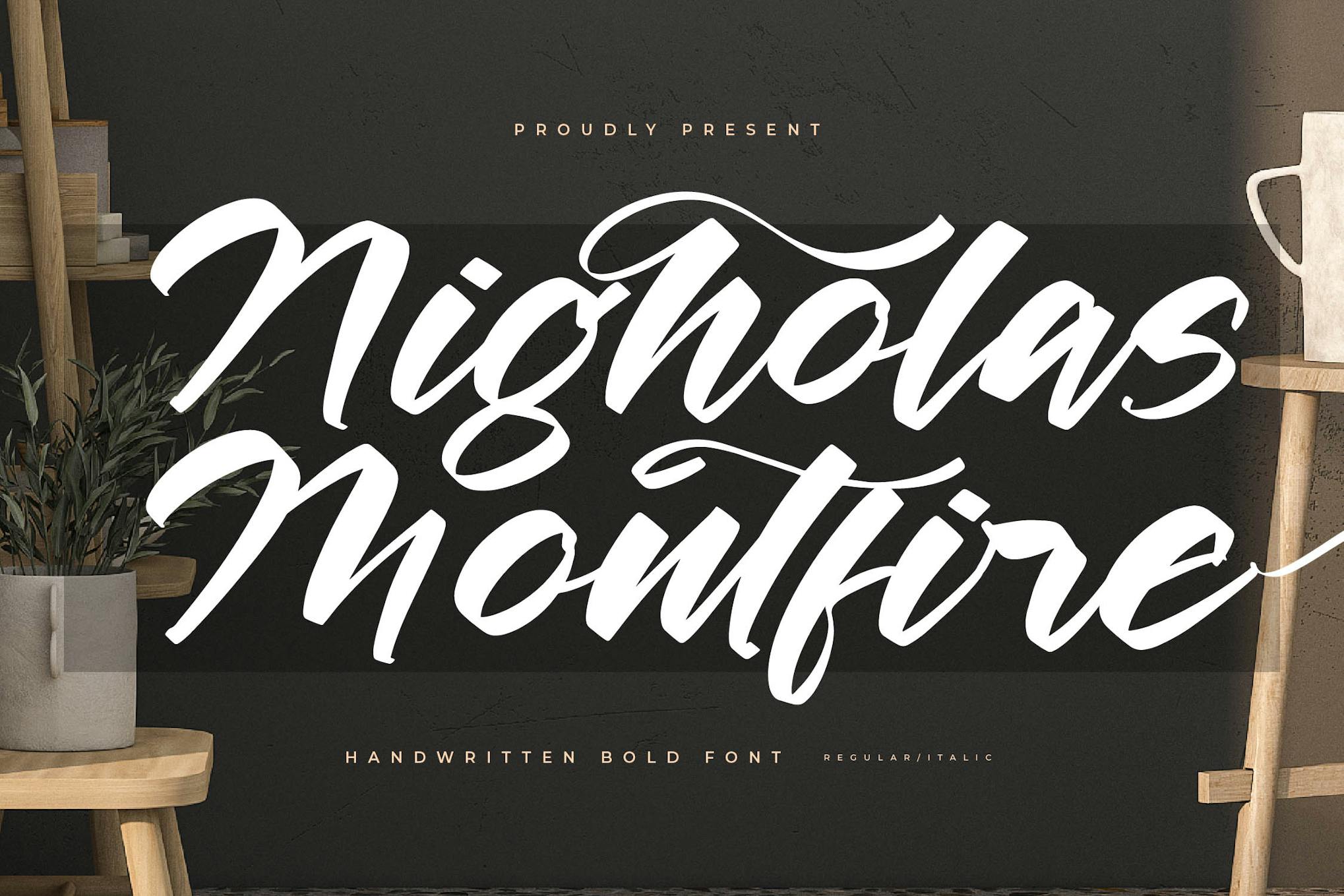 Nigholas Montfire Handwritten Bold Font Free Download Nigholas Montfire Handwritten Bold Font Free Download