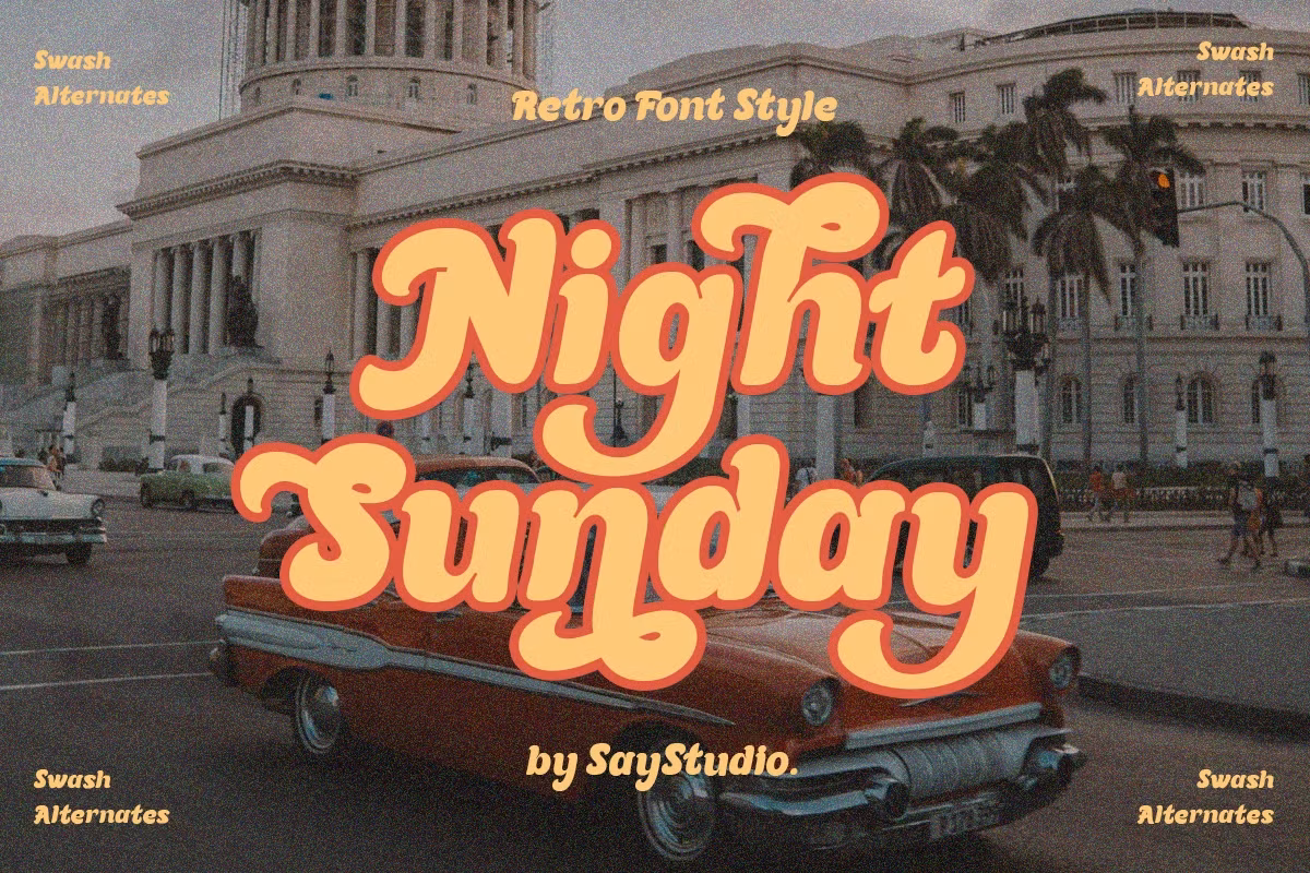 Night Sunday - Retro Font Free Download Free Download Night Sunday - Retro Font Free Download Free Download