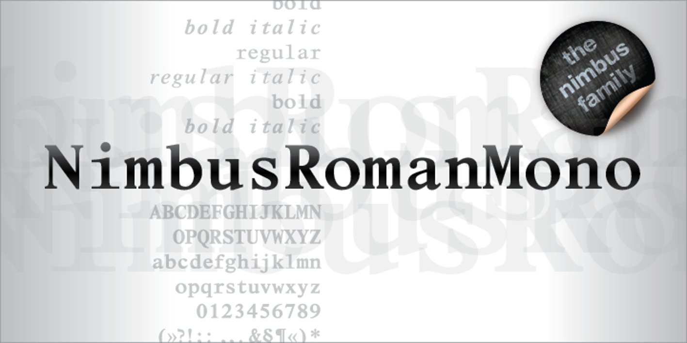 Nimbus Roman Mono Font Free Download Nimbus Roman Mono Font Free Download