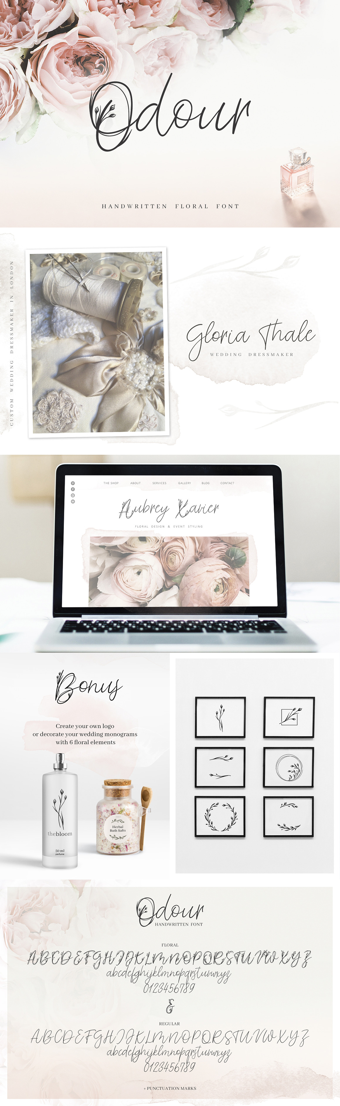 Odour. Spring Botanical Font Free Download Odour. Spring Botanical Font Free Download