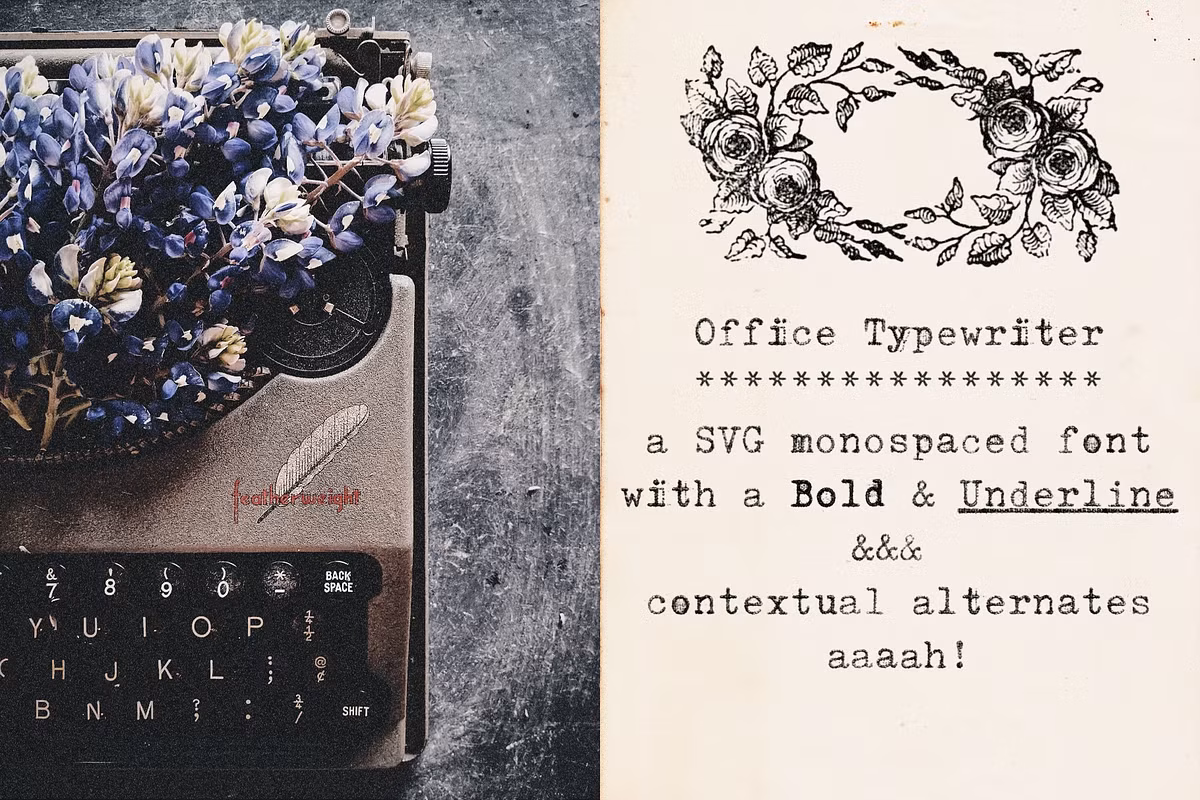 Office Typewriter SVG font Free Download Free Download