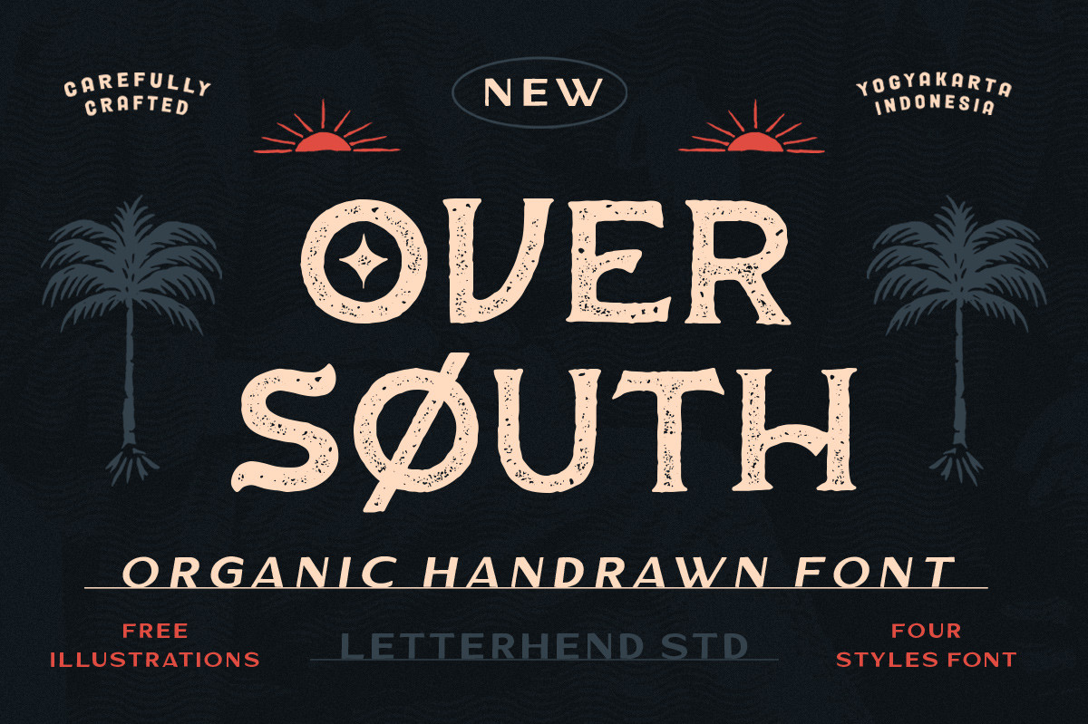 Over South Font + Free Illustration Free Download Over South Font + Free Illustration Free Download