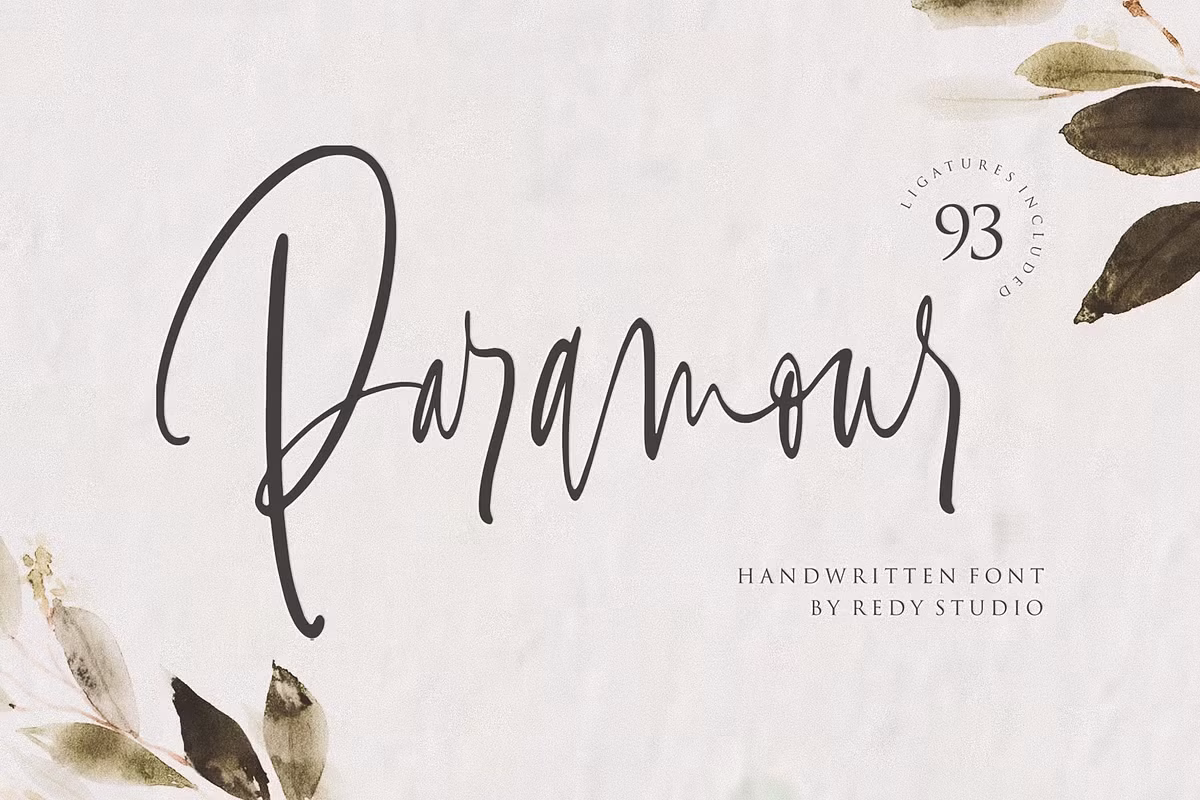 Paramour handwritten font Free Download Free Download