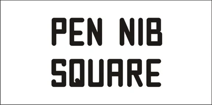 Pen Nib Square JNL Font