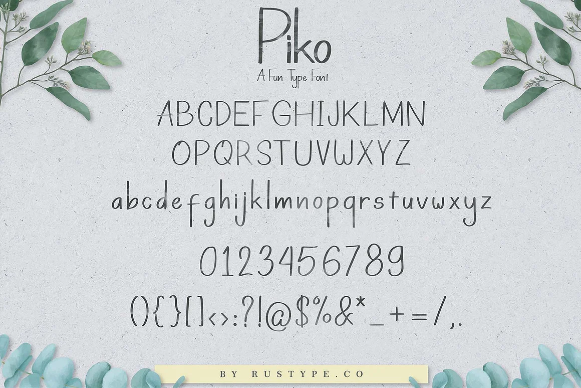 Piko A Fun Type Font