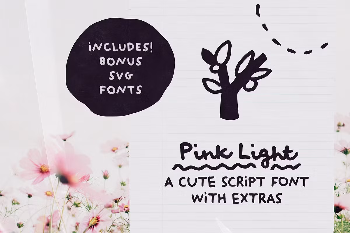 Pink Light cute script font with SVG Free Download Free Download Pink Light cute script font with SVG Free Download Free Download