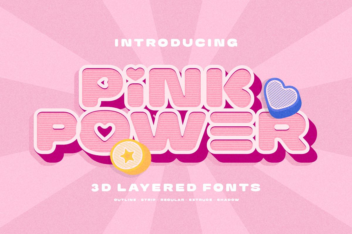 Pink Power - 3D Layered Font Free Download Free Download Pink Power - 3D Layered Font Free Download Free Download