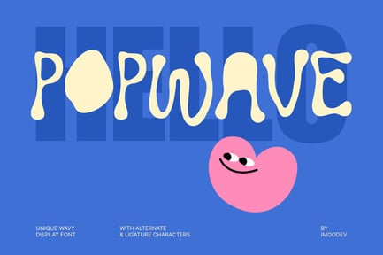 Popwave – Wavy Liquid Display Font