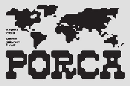 Porca – Rounded Pixel Font