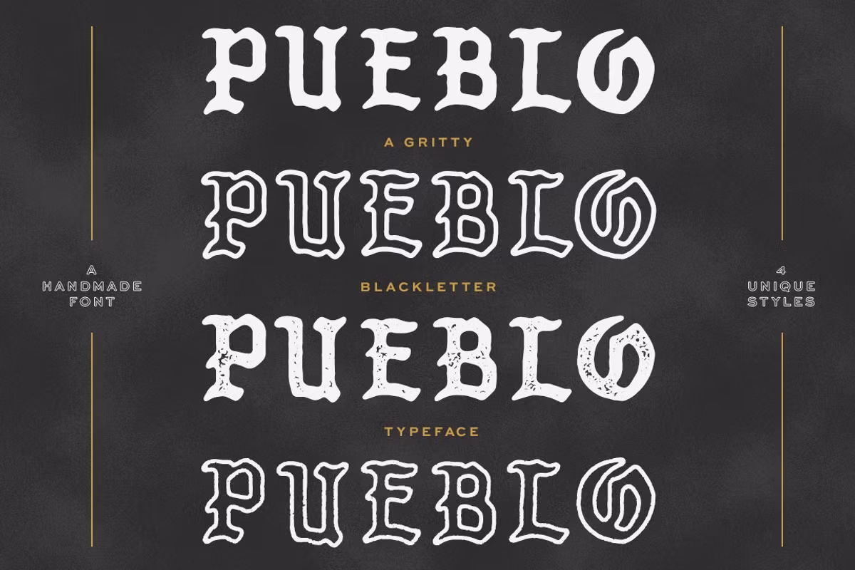 Pueblo Blackletter - 4 Styles Free Download Free Download Pueblo Blackletter - 4 Styles Free Download Free Download