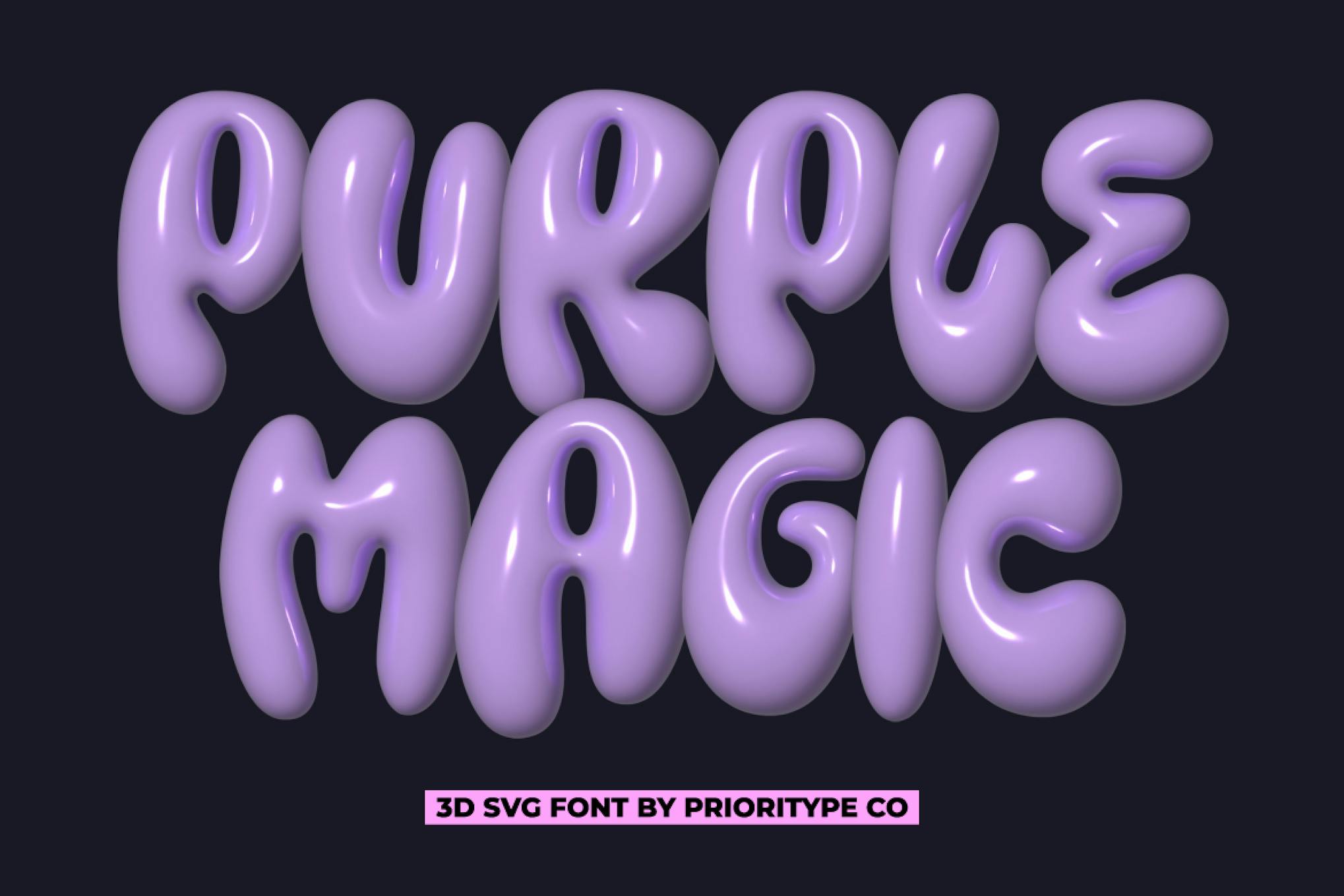 Purple Magic - 3D SVG Font Free Download Purple Magic - 3D SVG Font Free Download