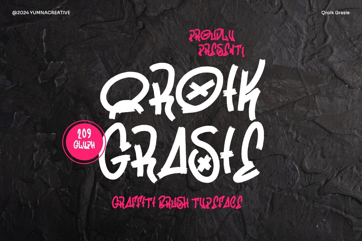 Qroik Grasie - Graffiti Brush Font Free Download Qroik Grasie - Graffiti Brush Font Free Download