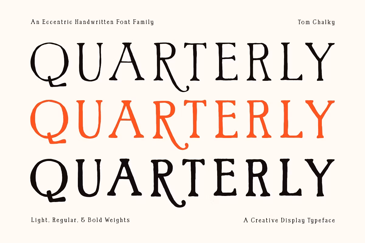 Quarterly - Quirky Handwritten Font Free Download Free Download