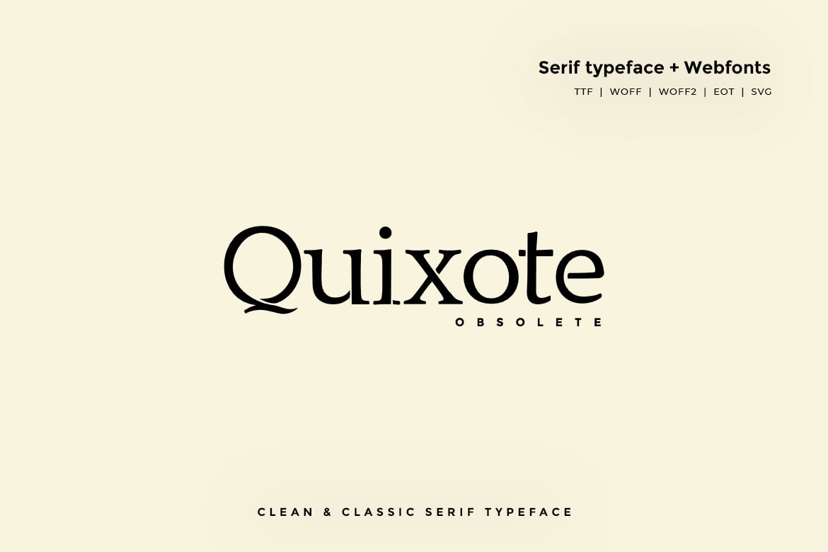 Quixote Obsolete - Classic Typeface + WebFonts Free Download Quixote Obsolete - Classic Typeface + WebFonts Free Download