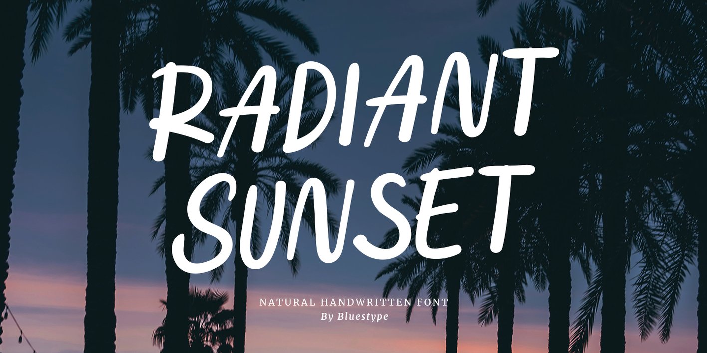 Radiant Sunset Font Free Download Radiant Sunset Font Free Download