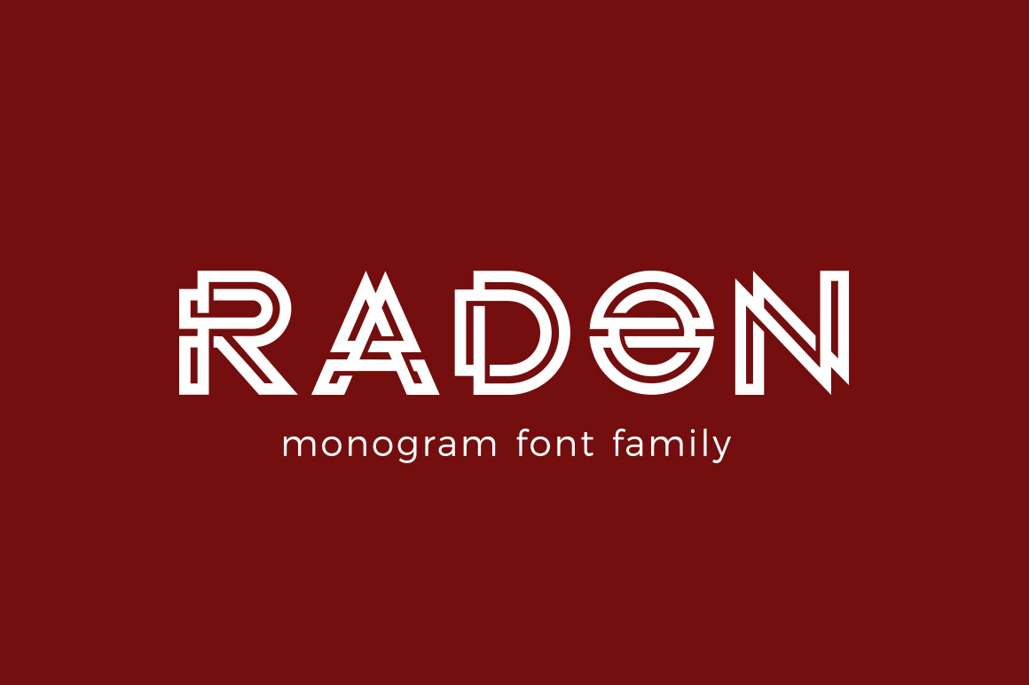 RADON monogram logo FONT Free Download RADON monogram logo FONT Free Download