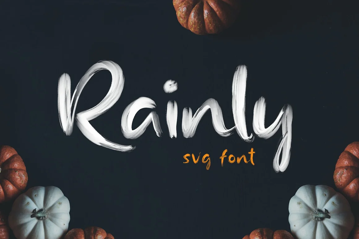 Rainly - Brush & SVG Font