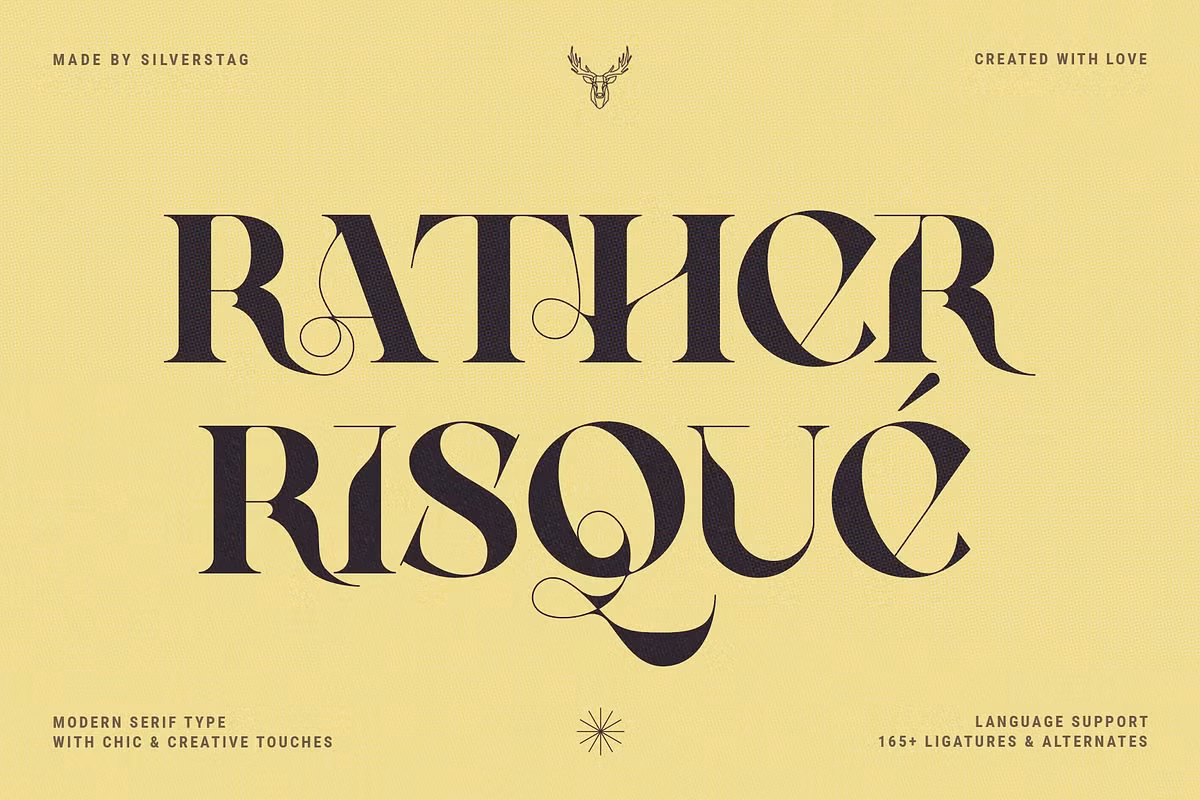 RATHER RISQUE - Ligature Serif Font Free Download Free Download RATHER RISQUE - Ligature Serif Font Free Download Free Download