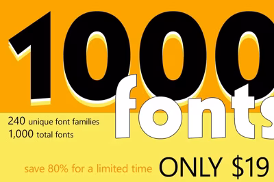 1000 OpenType Fonts Free Download