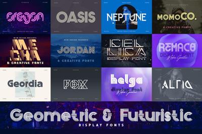 12 Geometric & Futuristic Fonts Free Download