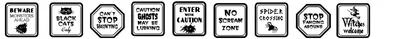 12 Halloween Signs Lt Font