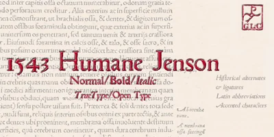 1543 Humane Jenson Font