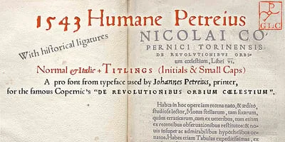 1543 Humane Petreius Font