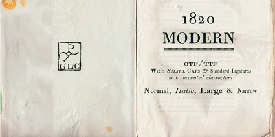 1820 Modern Font