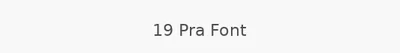 19 Pra Font