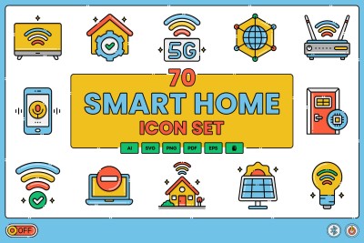 70 Home Automation Icons - Aesthetics Series