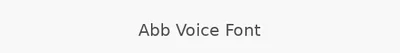 Abb Voice Font