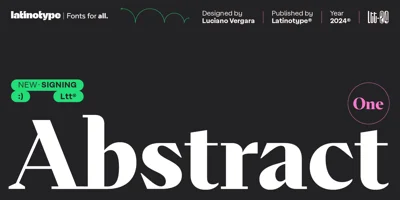 Abstract One Font